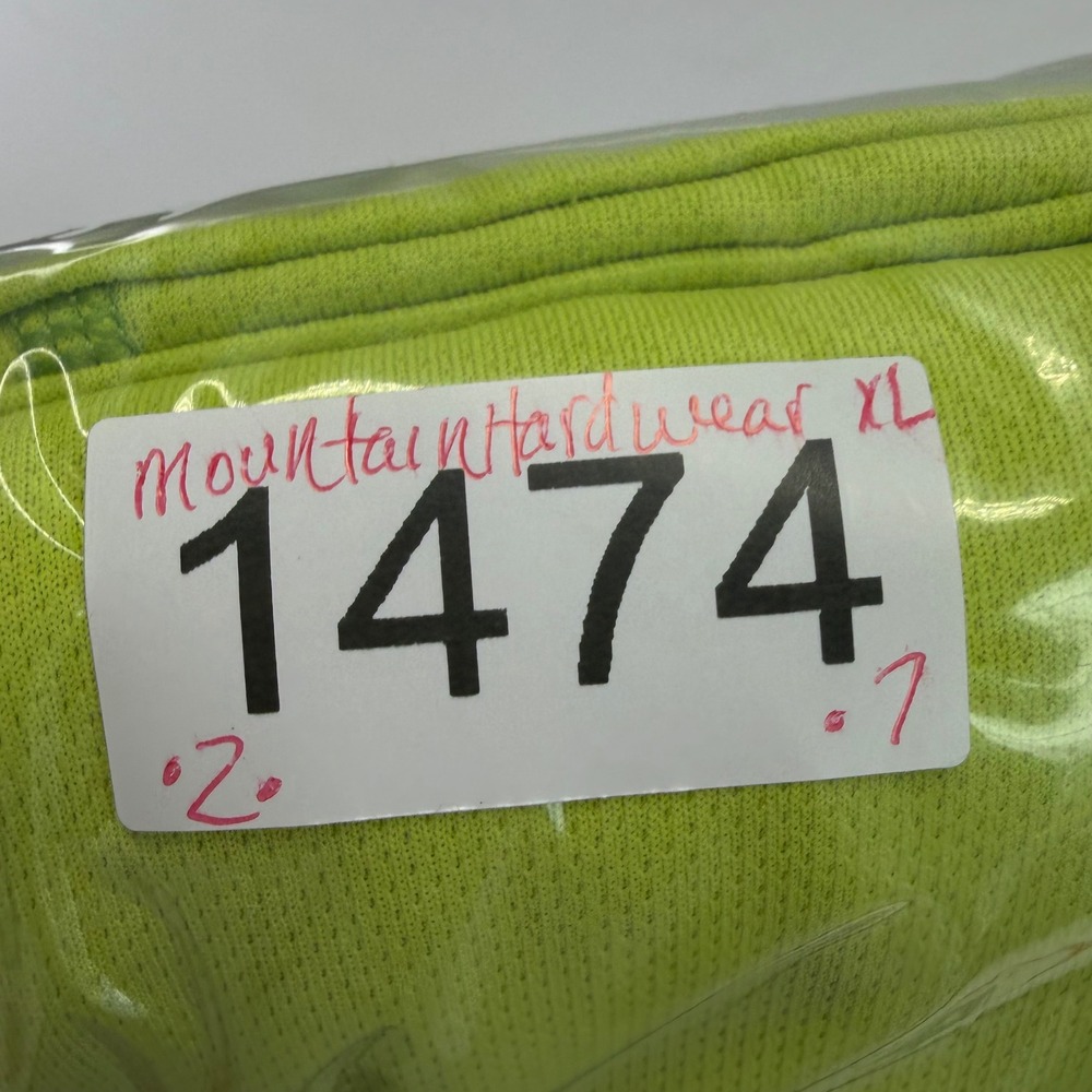 Mountain Hardwear Quarter Zip Pullover Womens XL Lime Green Performance Hiking - Picture 13 of 13